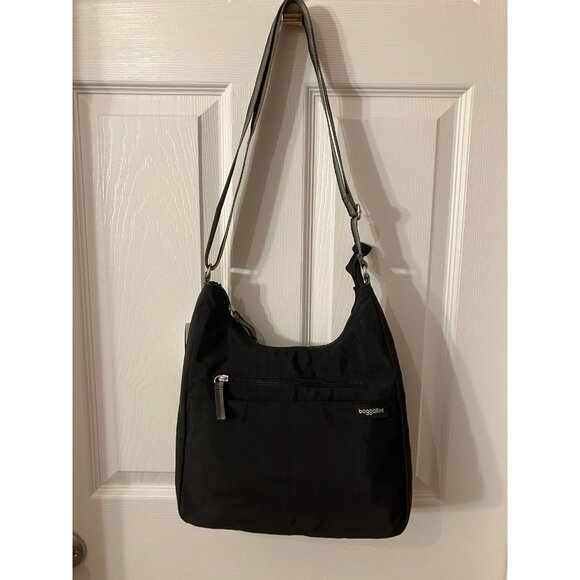 Baggallini Black Zipped Purse/Crossbody/Hand Bag Inner pckt 11x9,5x4 - Picture 1 of 16